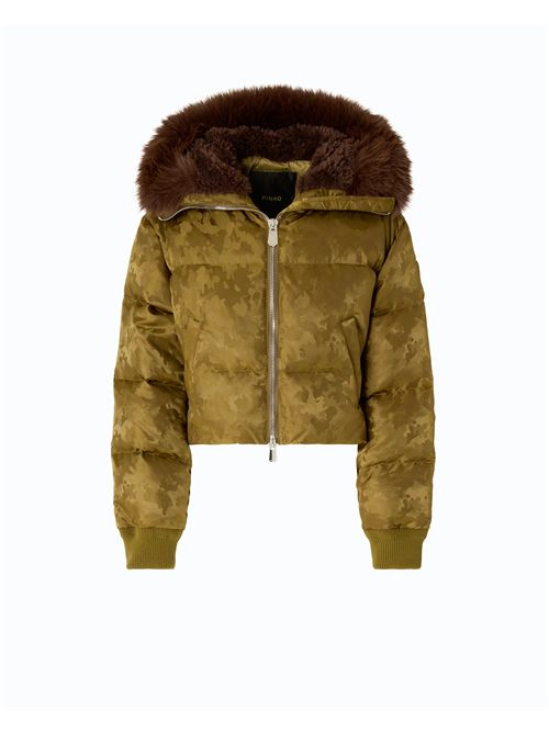 Piumino corto in raso tecnico camouflage PINKO | 107725A3LZ/V59